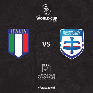 Coppa del Mondo U21 Minifootball 2018 Italia Slovacchia banner
