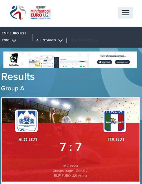 EMF EURO16 U21 C6 Praga Slovenia Italia