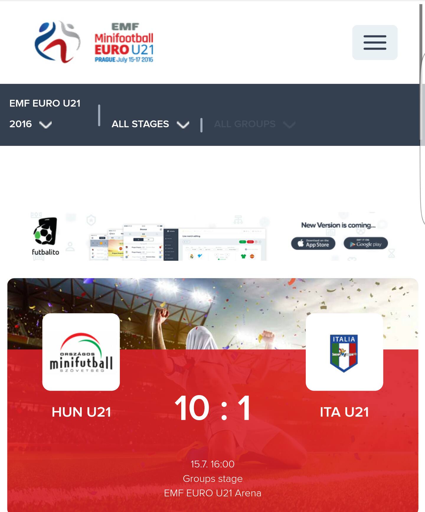 EMF EURO16 U21 C6 Praga Ungheria Italia