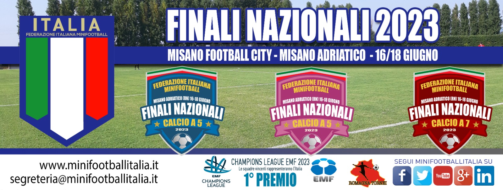 Federazione Italiana Minifootball Finali Nazionali 2023 C5 C7 banner