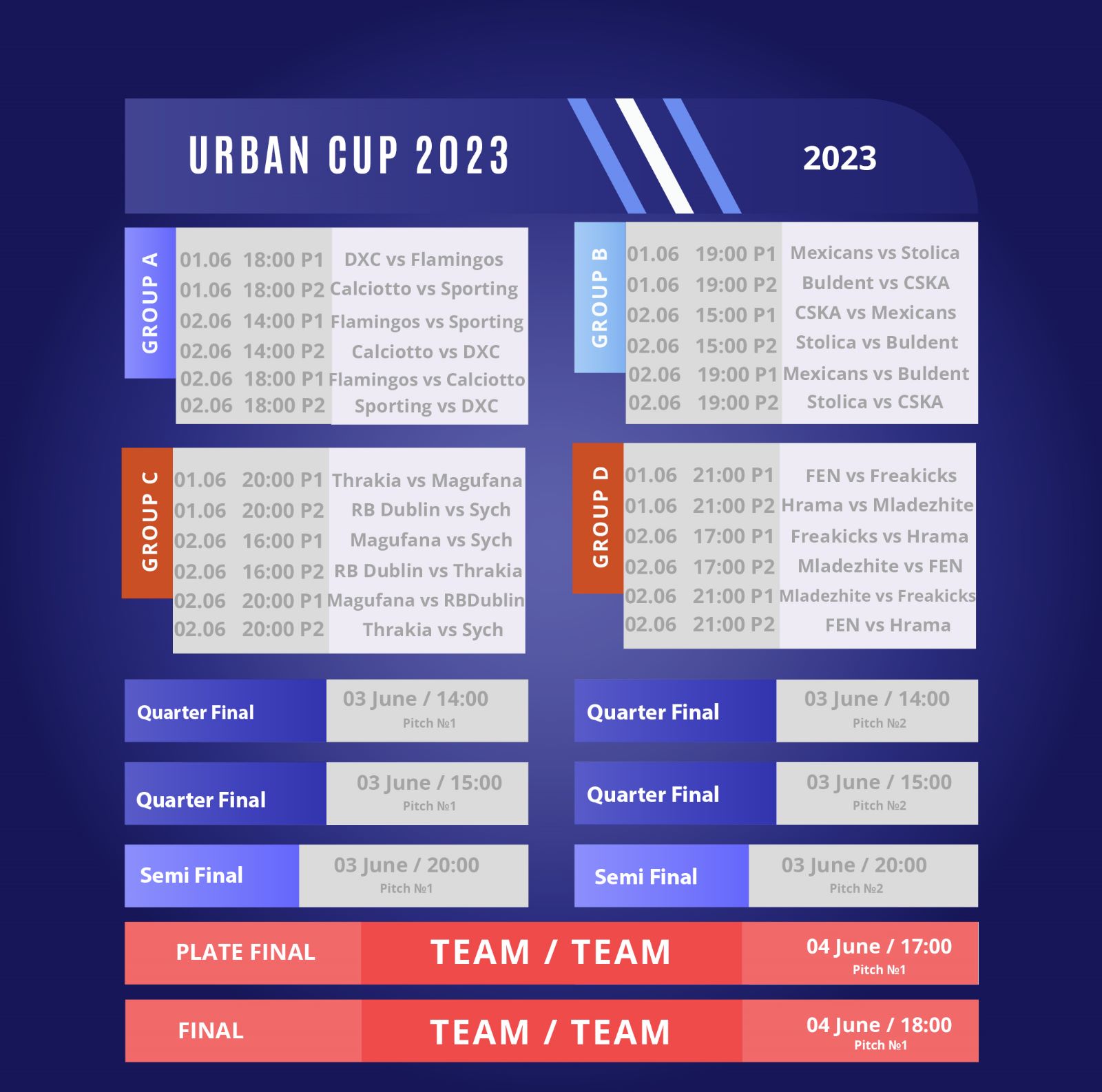 PROGRAMMA URBAN CUP SOFIA 2023 PROGRAMMA URBAN CUP SOFIA 2023