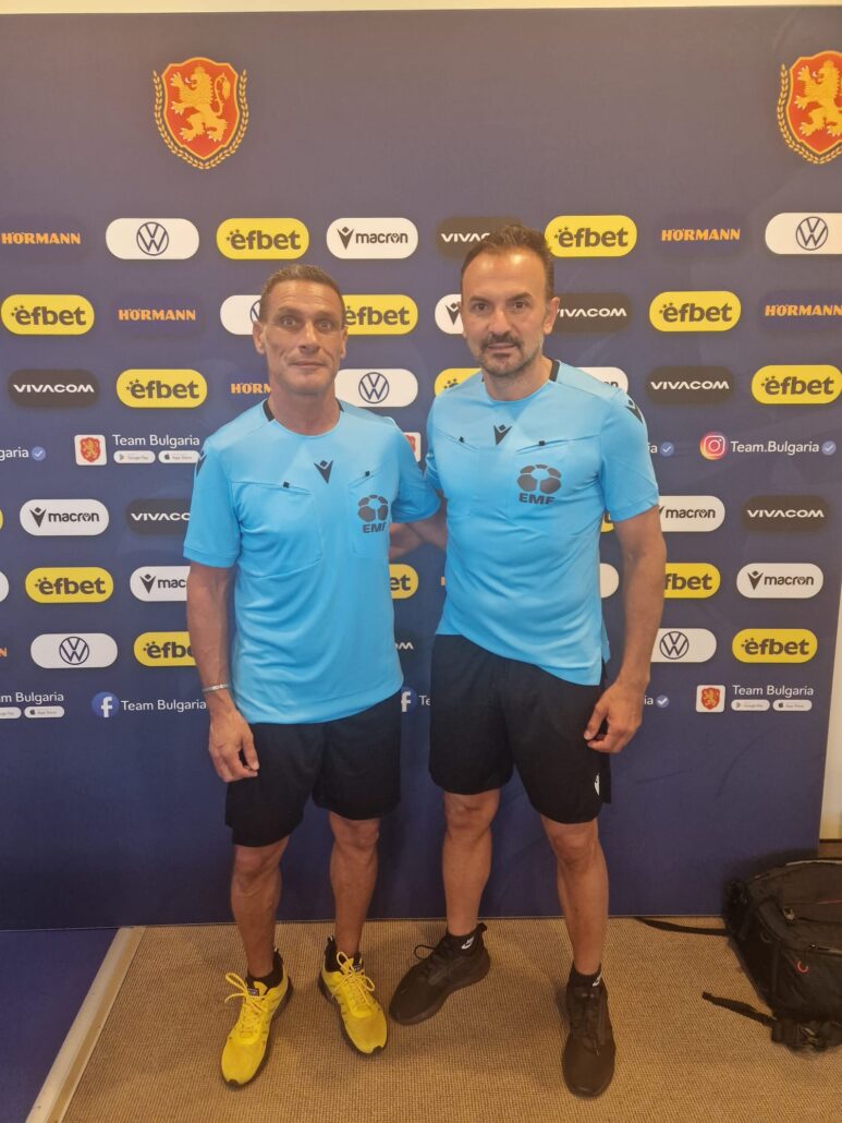 Alessandro Buzzi e Angelo Croce arbitro EMF Sofia 2023 Alessandro Buzzi e Angelo Croce arbitro EMF Sofia 2023
