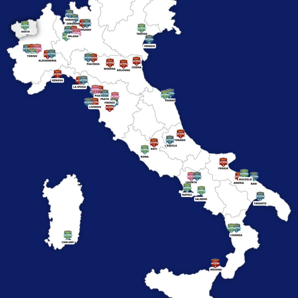 Mappa città partecipanti Misano Adriatico 2023