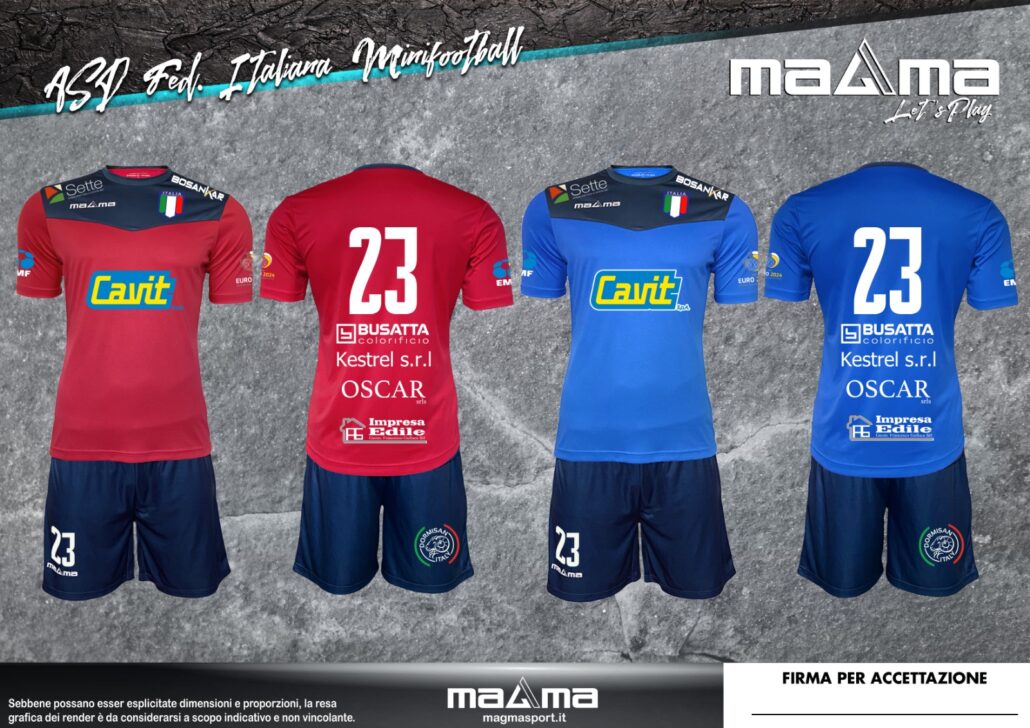 Nazionale Italia Minifootball Euro24_Maglia azzurra