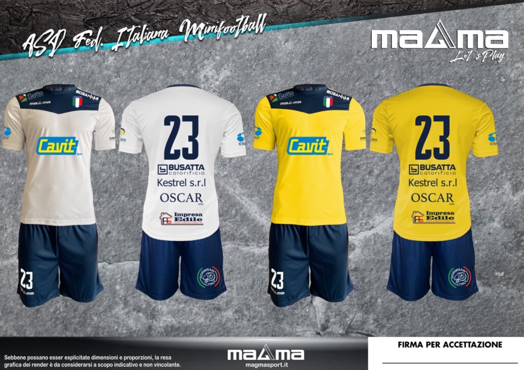 Nazionale Italia Minifootball Euro24_Maglia bianca